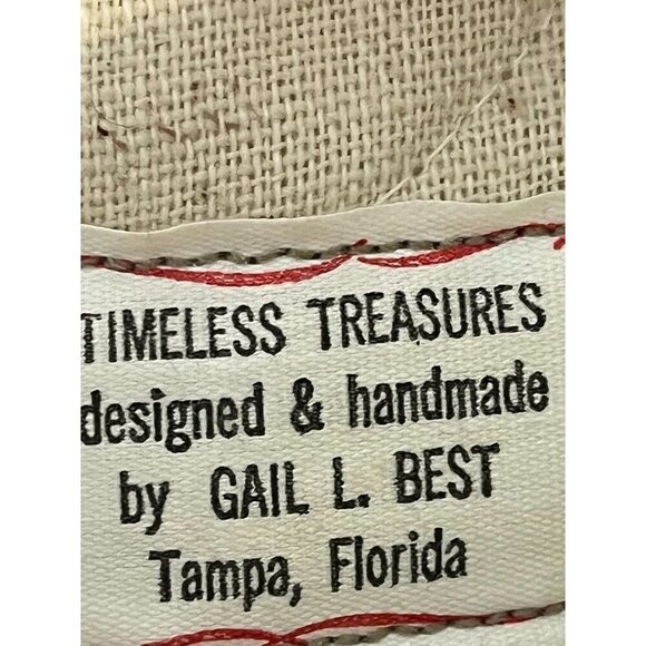 Timeless Treasures Bag Women S Tan Tapestry Bunny Embroidery Granny Handmade 80s - Picture 2 of 11